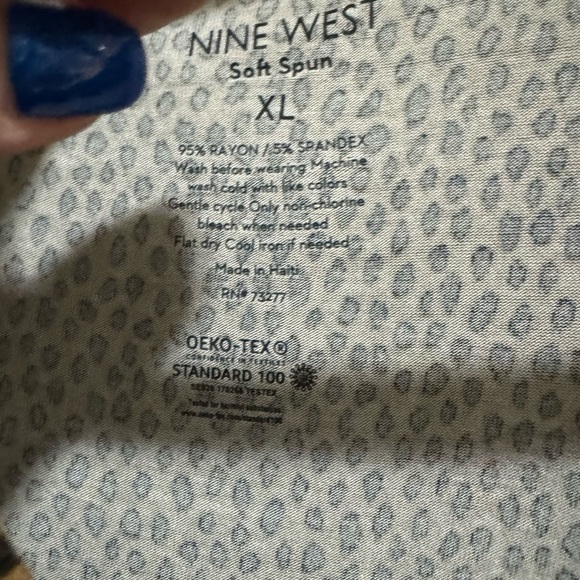 Nine West - soft spun tshirt - Brown / black - size XL - Picture 3 of 3
